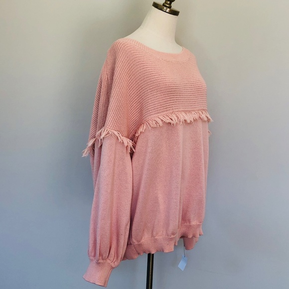 Plus Size 2X Sweater Pink GRACE AND KARMA Pullover Long Sleeves NWOT - Picture 1 of 7